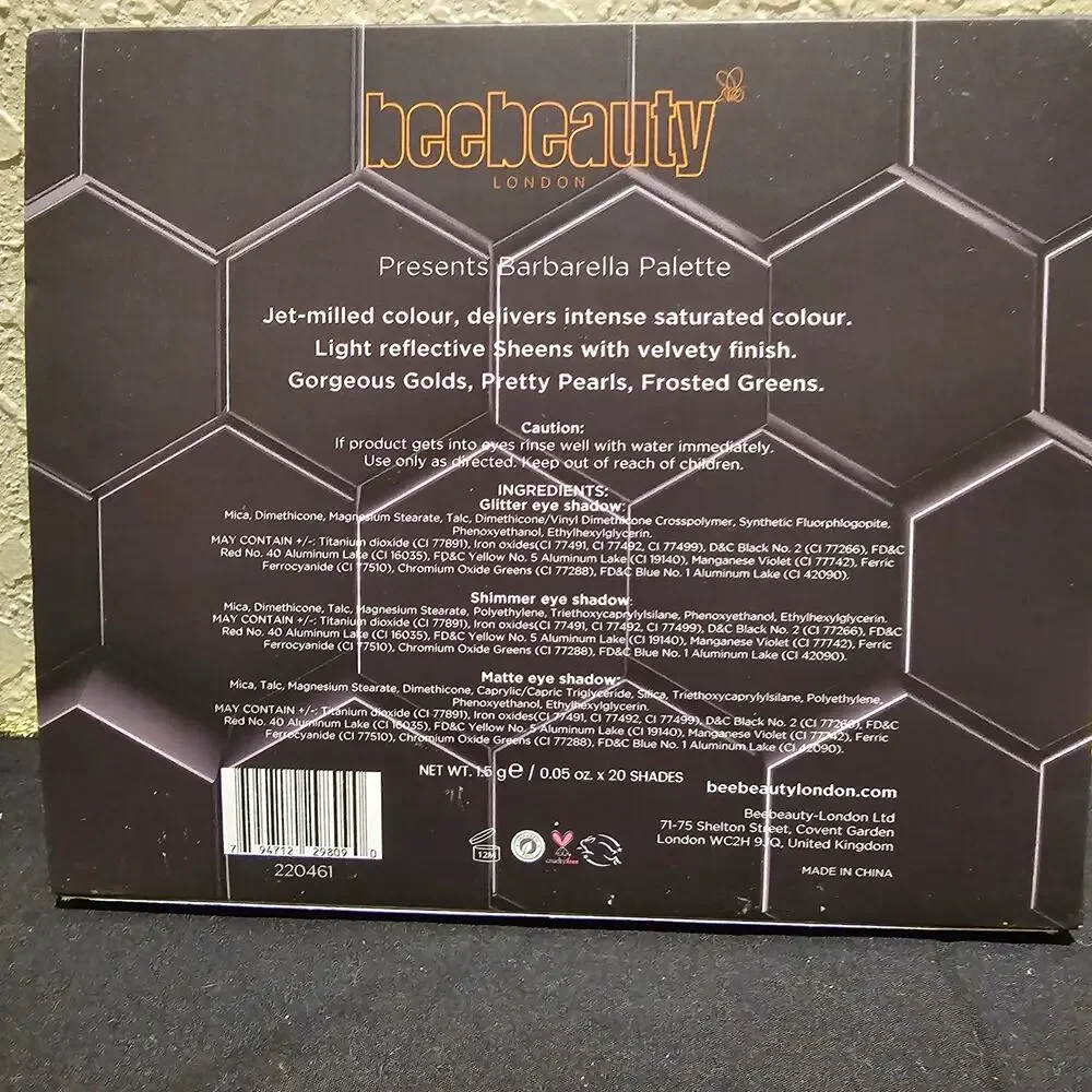 Barbarella Smoky Eyeshadow Palette  New Neutral Grunge Glam Multi Finish Makeup